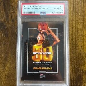 Topps Black and Gold Victor Wembanyama 50 Points Basketball Card